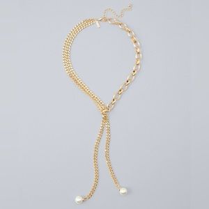 NWT WHBM Gold and Pearl Necklace